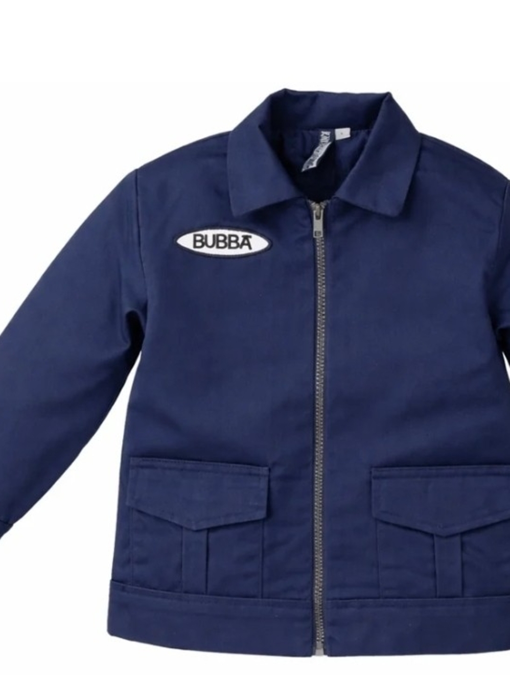 Knuckleheads Brand Navy Kids Mechanic Zip-Front Jacket